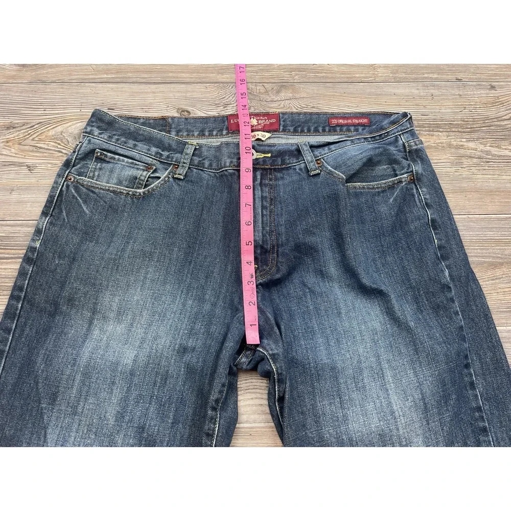 Lucky Brand 221 Original Straight Leg Blue Denim Jeans‎ Mens 36/30